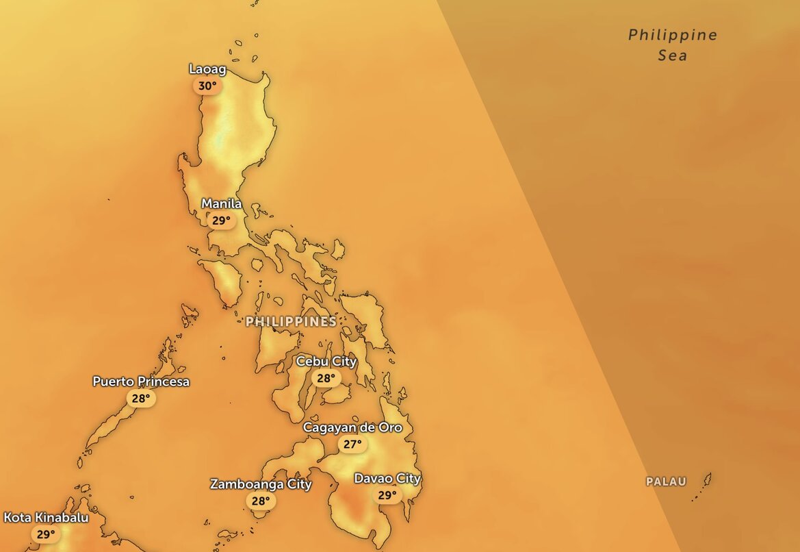 2 low pressure areas are forecast to appear next week. Photo: Zoom Earth