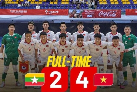 The Vietnam futsal team will face Myanmar in the final round of the 33rd SEA Games. Photo: Thai Son Nam HCMC