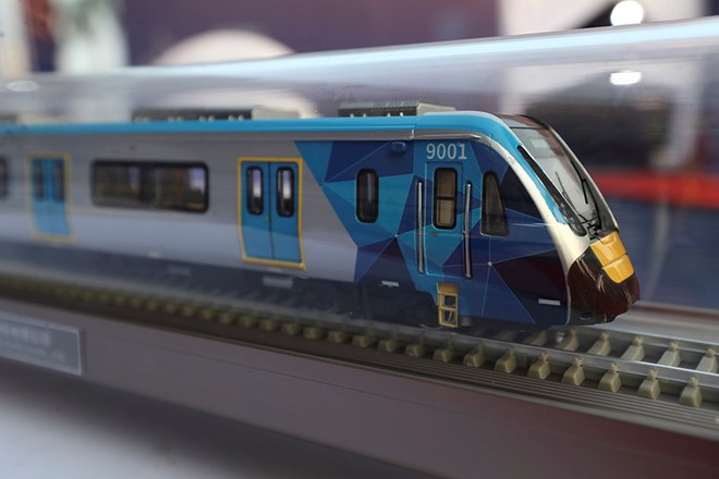 Đoàn tàu của tuyến metro số 5 ở Hà Nội đạt tốc độ 90km/h khi đi ngầm