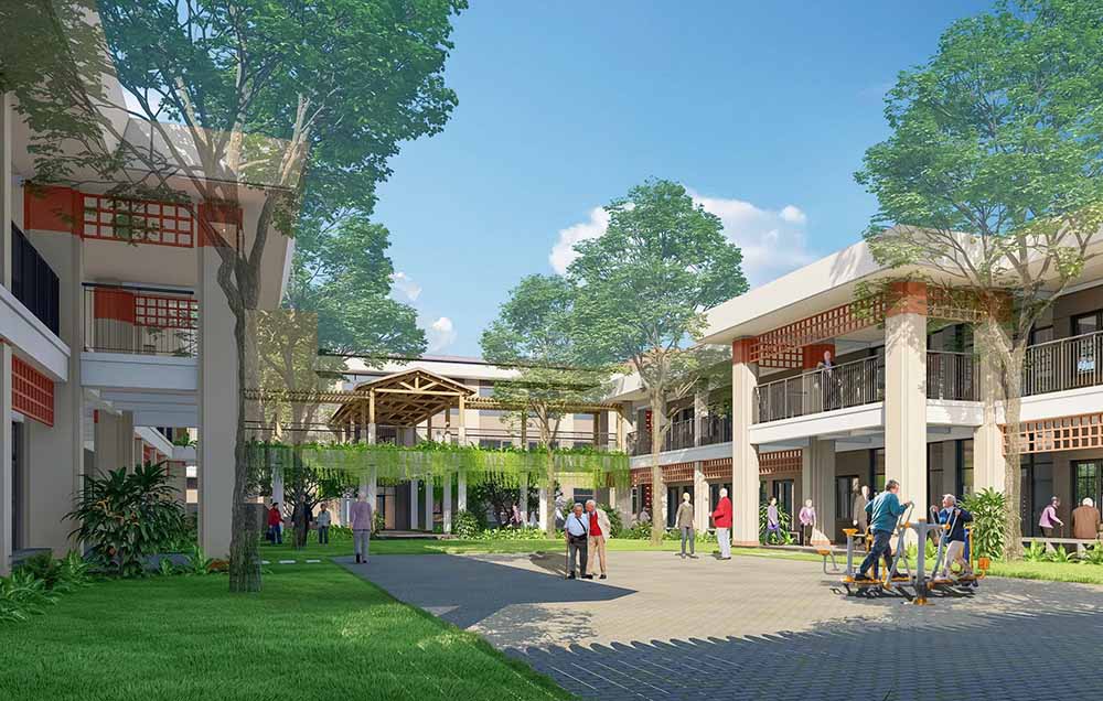 Du an hoan thanh se dam bao dieu kien cham soc tot cho nguoi cao tuoi va doi tuong bao tro xa hoi. Anh: Tuan Anh.