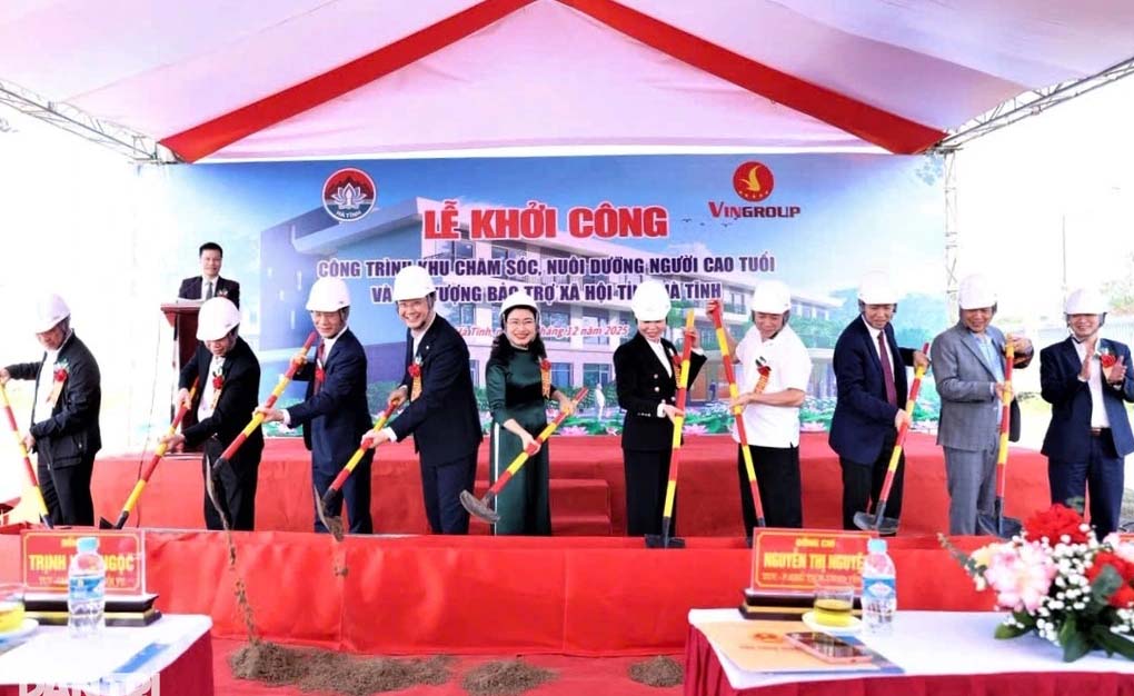 Ha Tinh省高齢者介護・養護施設と社会扶助対象者の建設開始。写真:Tuan Anh.