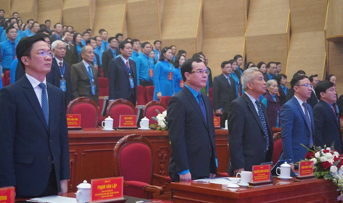 Chu tich Tong LDLD Viet Nam Nguyen Dinh Khang du Dai hoi. Ảnh: Mai Dung