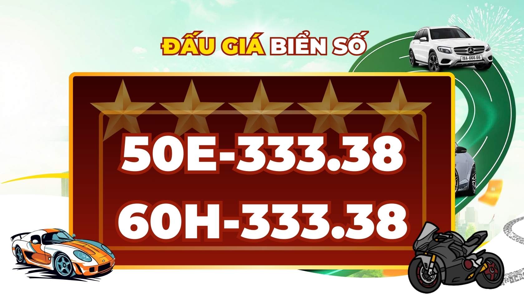 Muchas matriculas de coches super bonitas estaran disponibles en la subasta del 2 de diciembre