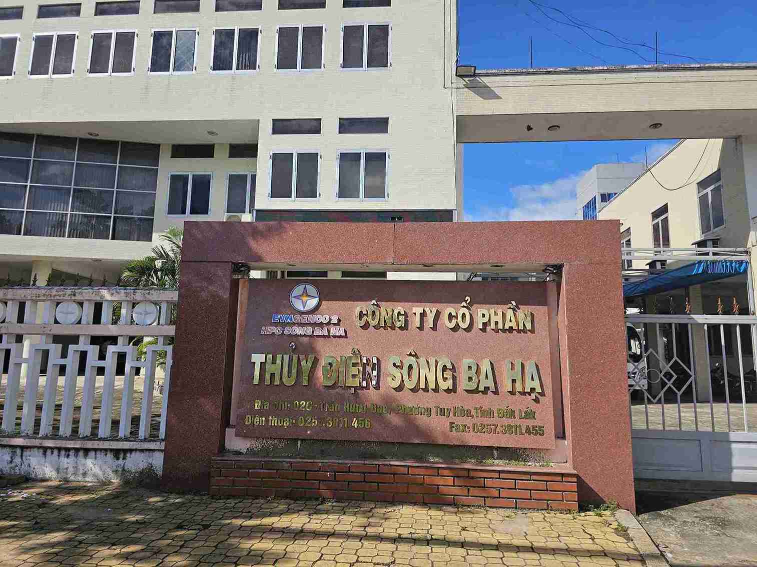 Song Ba Ha Hydropower Joint Stock Company はダクラク省トゥイホア区に本社を置いています。写真: ウイ・グエン