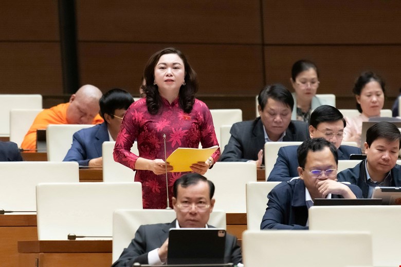 Delegate Dang Bich Ngoc mentioned the shortage of doctors and medical staff with expertise, especially in remote areas. Photo: Quochoi.vn