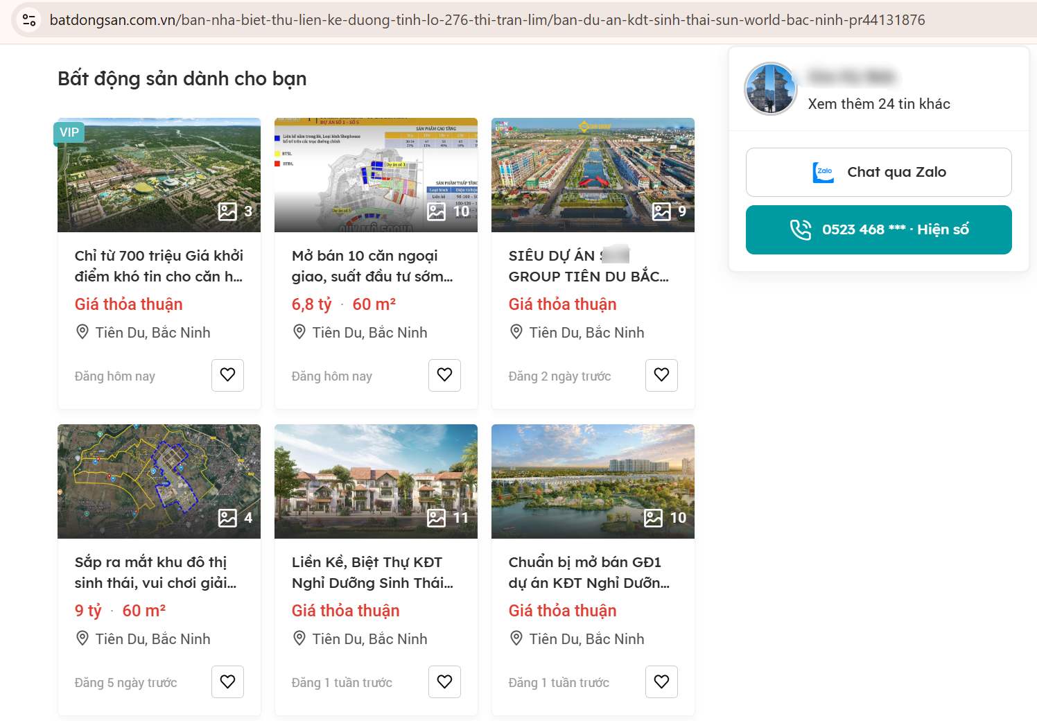 Lien he cac so dien thoai duoc cung cap tren san batdongsan.com, nguoi dan duoc moi gioi moi chao dat coc, giu cho tai du an chua du dieu kien kinh doanh o Bac Ninh. Anh: PV 