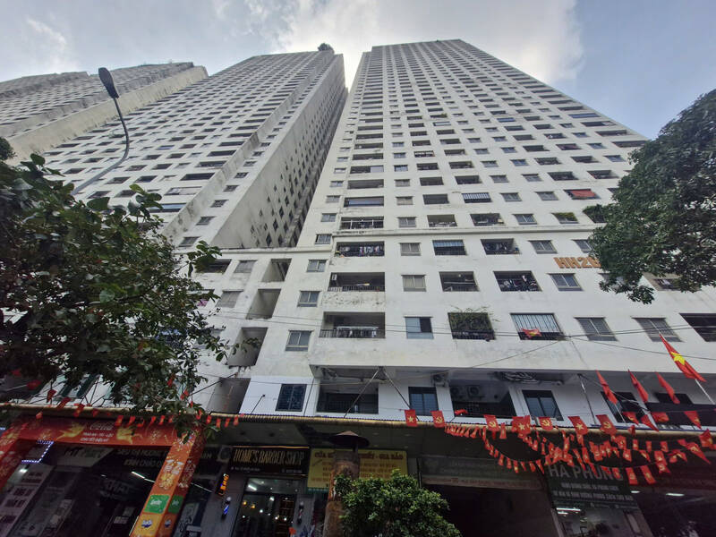 Tòa chung cư HH Linh Đàm (phường Hoàng Liệt, Hà Nội). Ảnh: Thu Giang