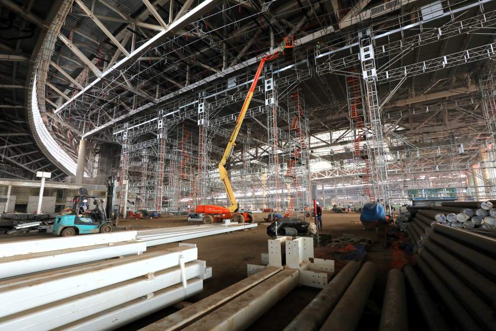 Ben trong nha ga hanh khach san bay Long Thanh. Anh: Anh Tu