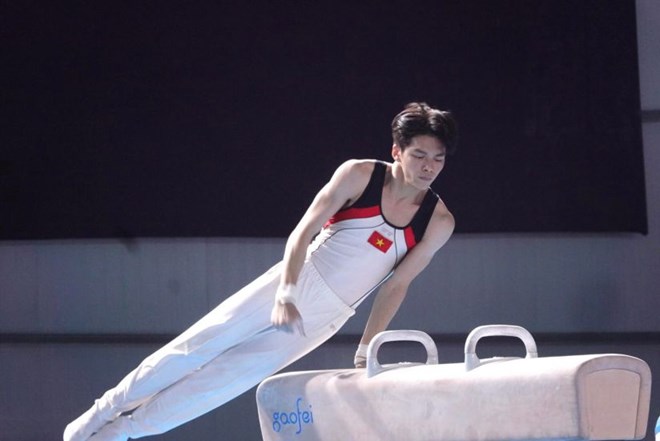 SEA Games 32でのDang Ngoc Xuan Thien(体育用品)選手。写真:Thanh Vu