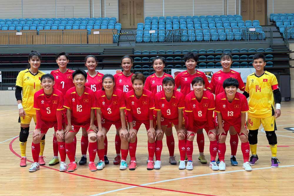 ベトナム女子フットサル代表が中国でのトレーニングキャンプで初勝利。写真:VFF