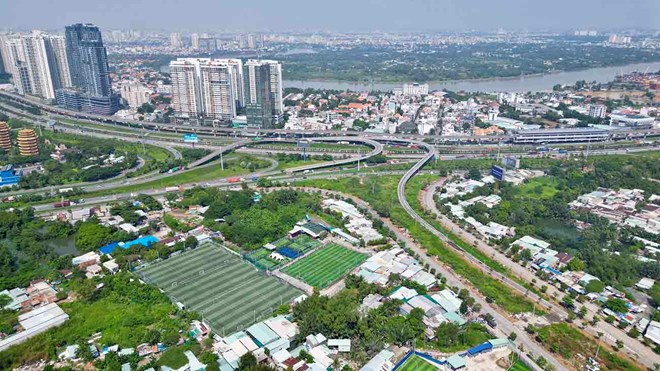 Location of Rach Chiec Sports Complex in Ho Chi Minh City. Photo: Anh Tu