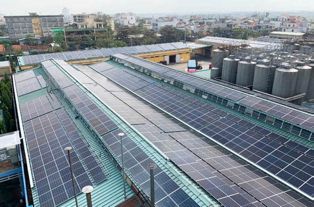 He thong dien mat troi mai nha cua SABECO. Anh: SAB