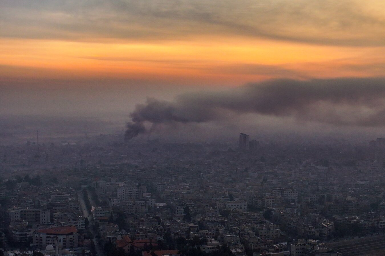 Scene in Damascus, Syria after an airstrike in 2024. Photo: AFP