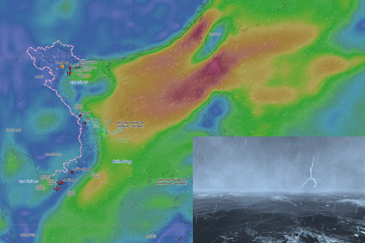 Forecast of bad weather today and tomorrow, December 21
