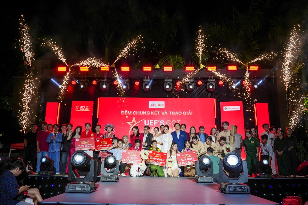 Ho Chi Minh City University of Economics and Finance (UEF) organized the final round of the student talent search contest - UEF's Got Talent 2025. Photo: UEF