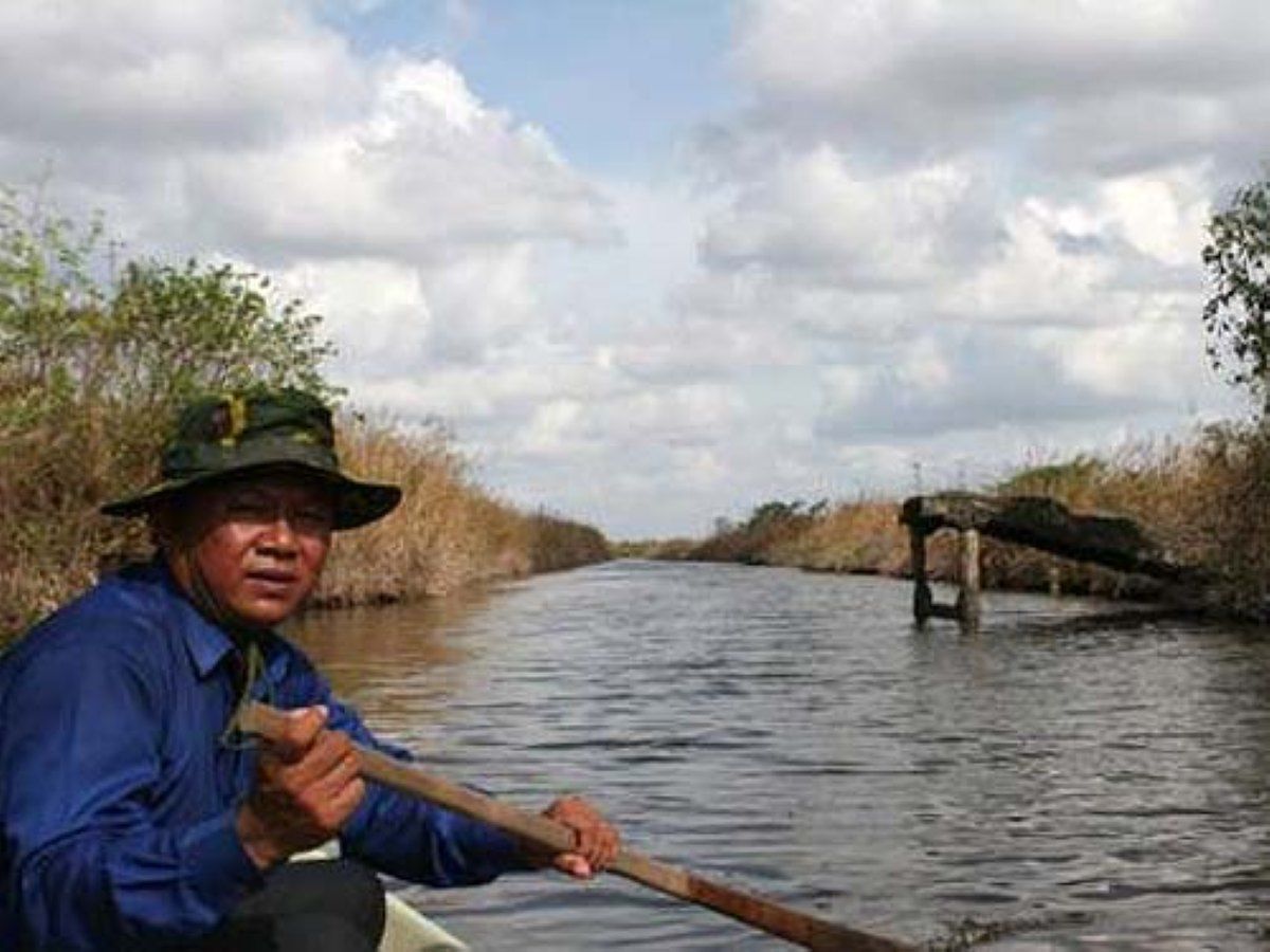 Cau Vinh Biet tai Di tich Biet khu Hai Yen - Binh Hung, Ca Mau (anh chup lai tu phong trung bay). Anh: Nhat Ho