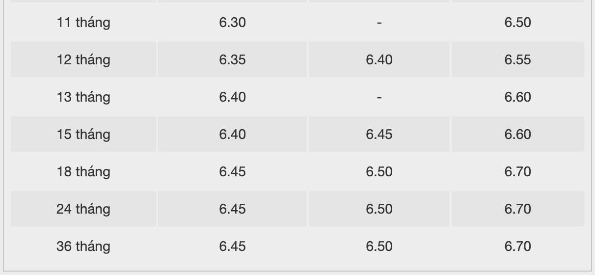 Bieu lai suat tiet kiem dien tu BacABank. Anh: BacABank