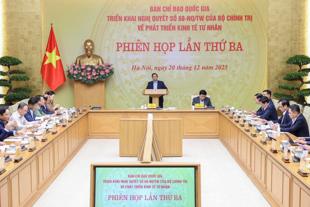 Phien hop lan thu 3 Ban Chi dao ve phat trien kinh te tu nhan. Anh: Nhat Bac