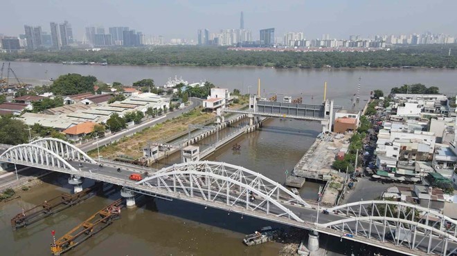 Cong ngan trieu Tan Thuan thuoc du an. Anh: Minh Quan