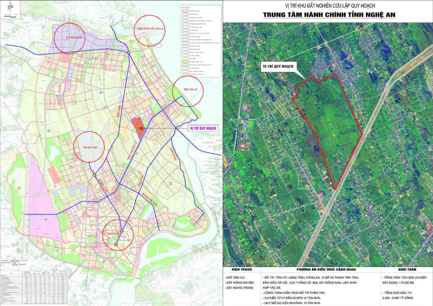 Planning drawing of Nghe An Provincial Administrative Center. Photo: Ngoc Anh