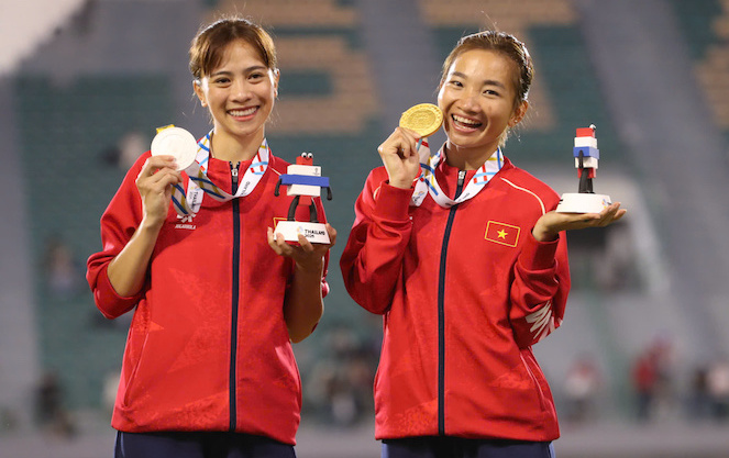 베트남 스포츠 대표단 SEA Games 33에서 금메달 87개 획득 사진: 민안