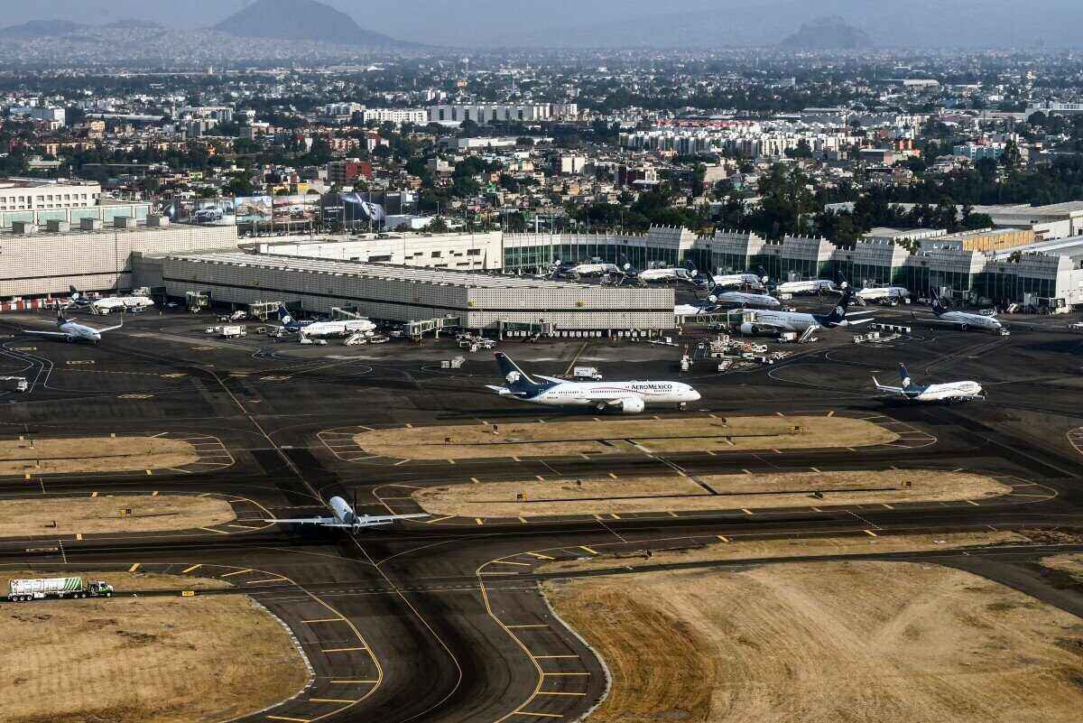 Benito Juarez International Airport, Mexico, where the pilots died on the plane due to unpaid wages. Photo: AFP