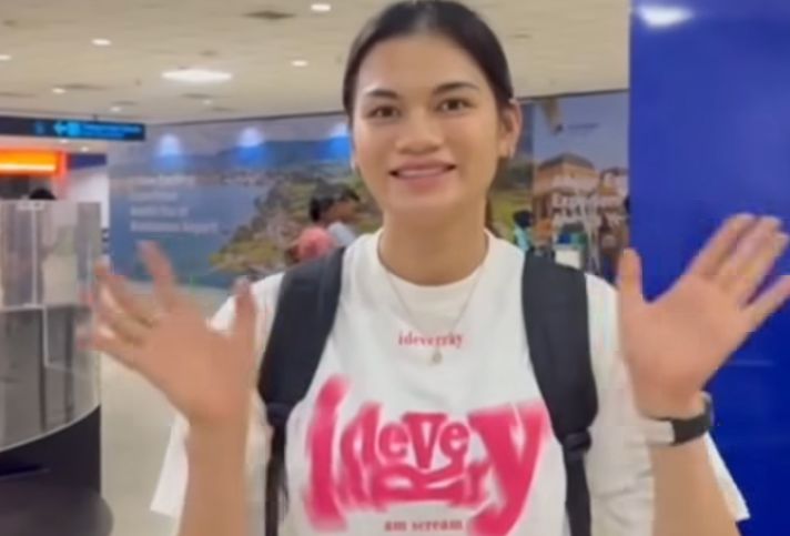 Volleyball striker Vi Thi Nhu Quynh has arrived in Indonesia. Photo cut from video