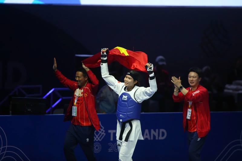 The Vietnamese sports delegation ended the 33rd SEA Games in 3rd place overall. Photo: Mai Trang
