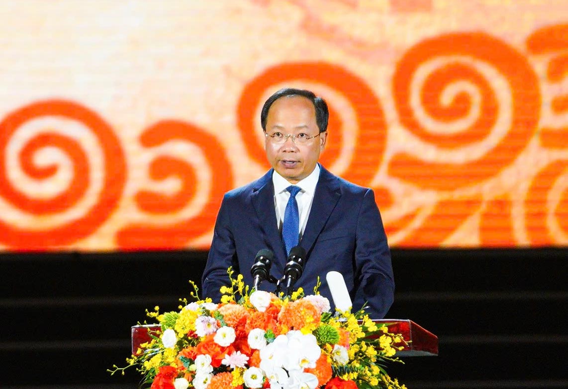 Bi thu Tinh uy Ha Tinh trinh bay dien van tai le ki niem. Anh: Tran Tuan.