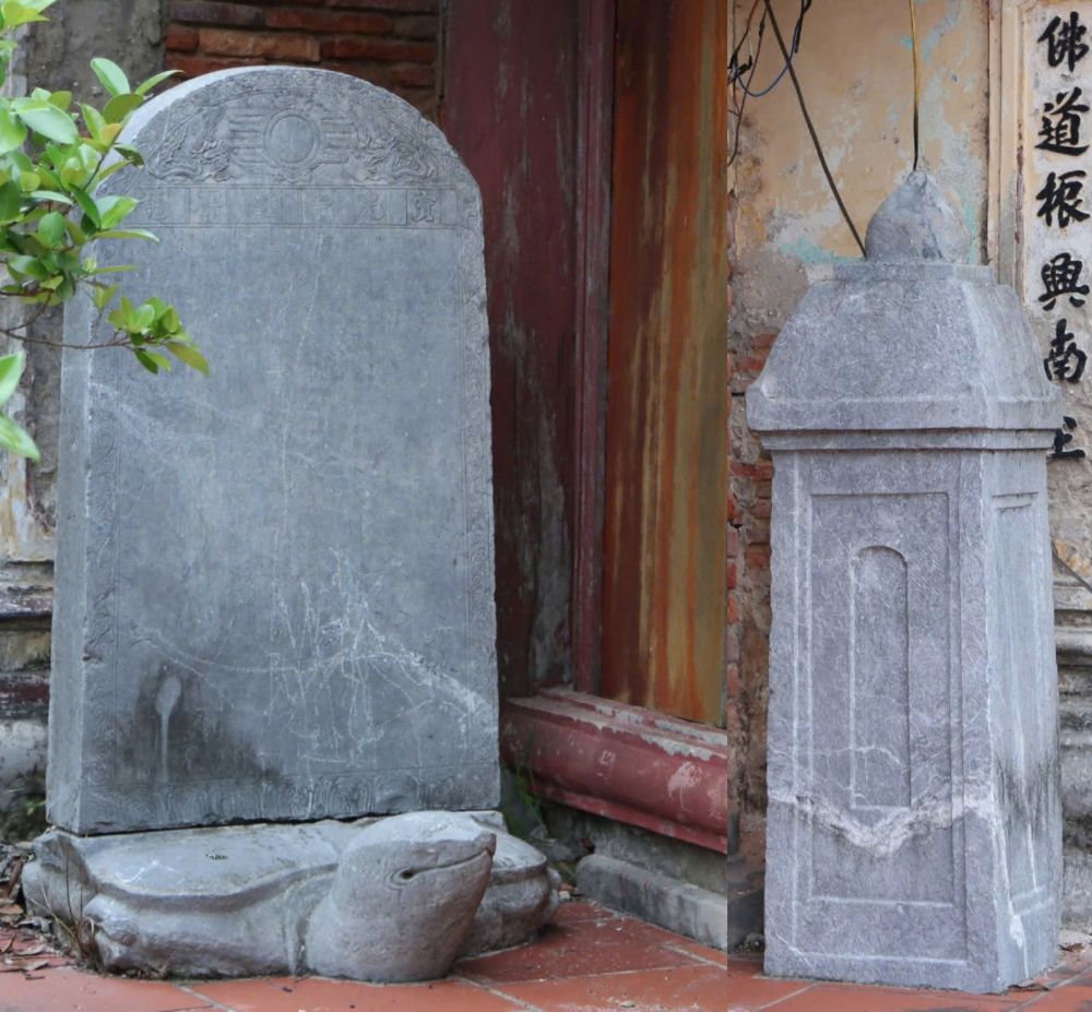 Nhung tam bia da dang duoc gin giu tai chua Dong Quan. Ảnh: Viet Cuong