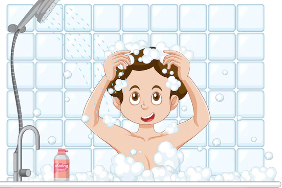 The skin's barrier is weakened by the habit of bathing in hot water in winter. Graphics: Thien Nhan