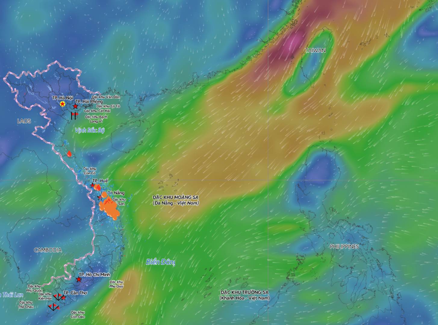 The weather in many coastal areas is unfavorable due to the northeast monsoon. Photo: Vietnam Disaster Monitoring System