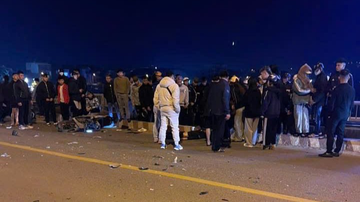 The scene of the accident that killed 2 young men in Phu Tho. Photo: Provided by the people