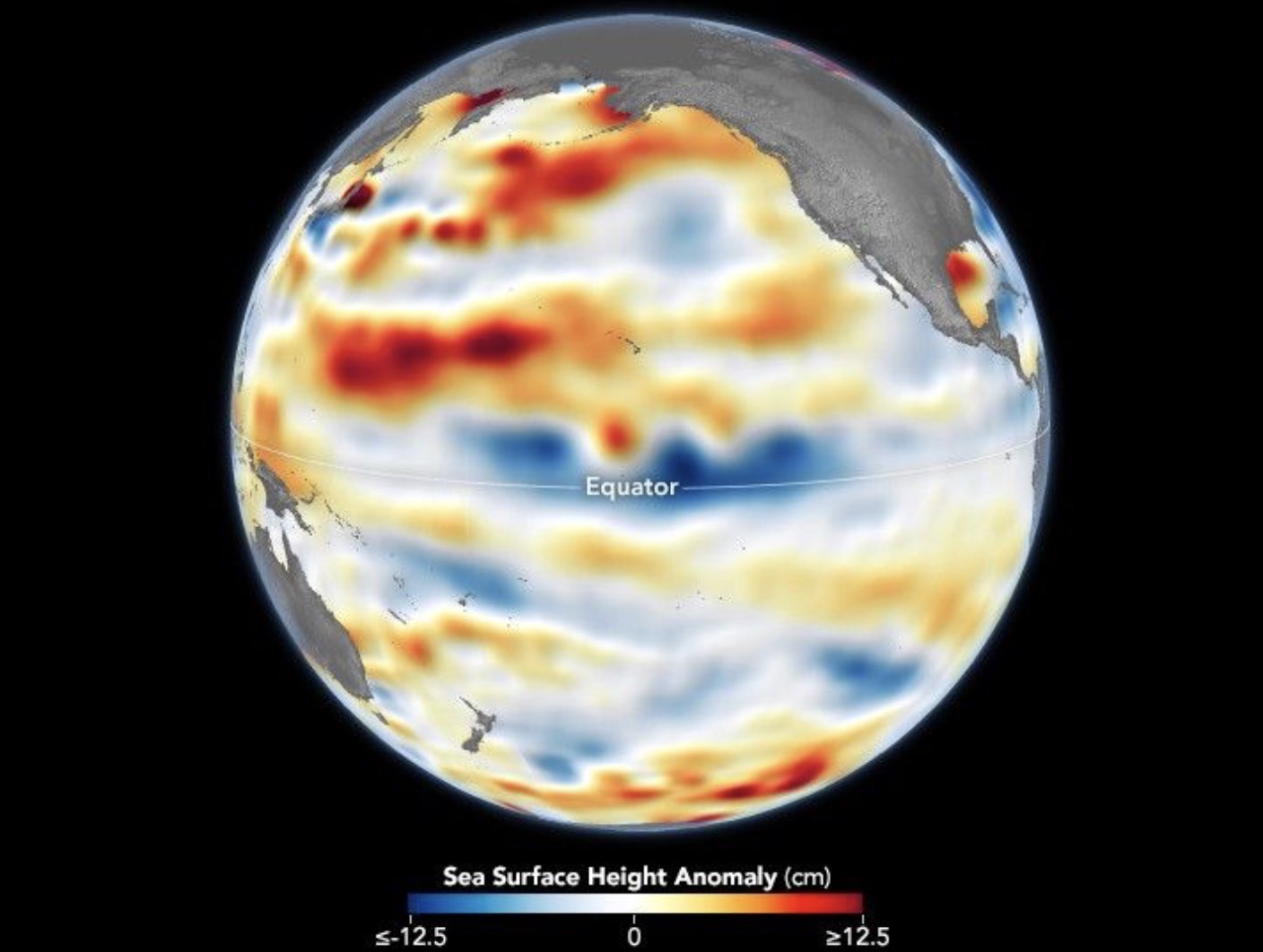 Se pronostica que despues de que termine La Niña El Niño podria regresar en la segunda mitad de 2026. Foto: NASA