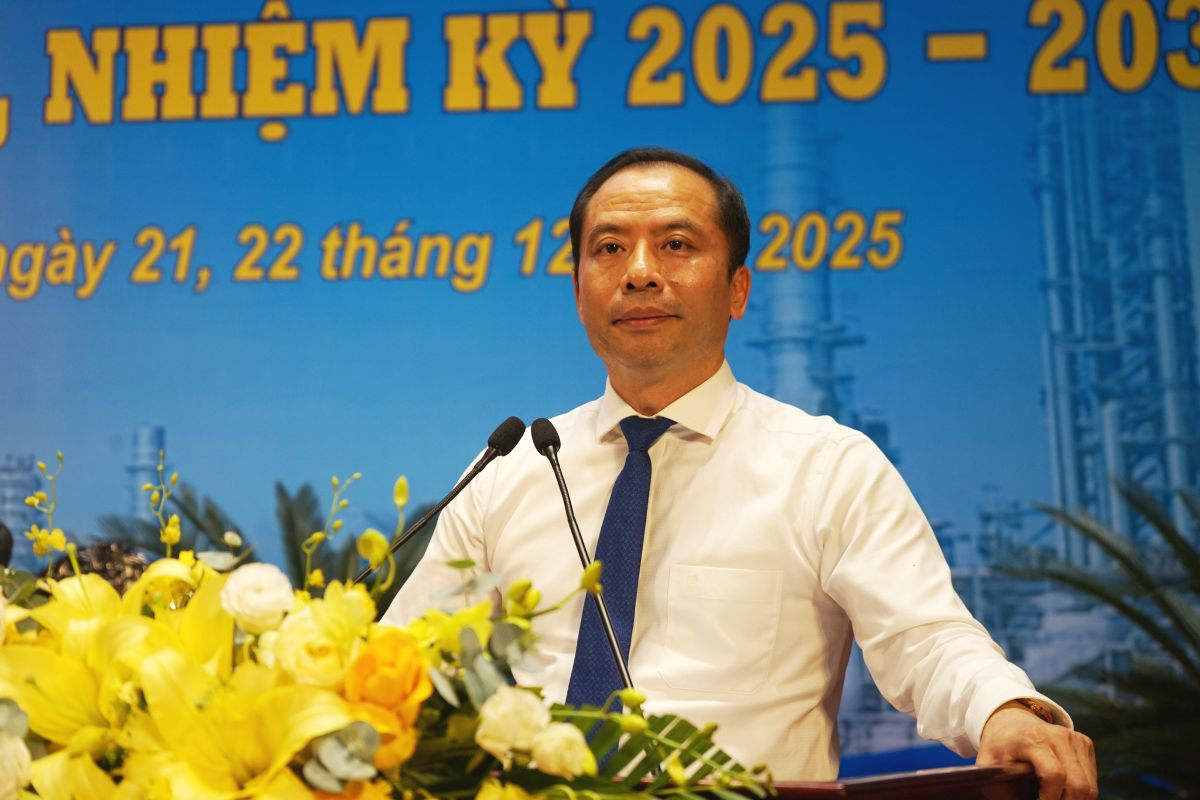 Ong Luong Trong Thanh, Tinh uy vien, Chu tich LDLD tinh Thanh Hoa phat bieu tai Dai hoi. Anh: Quach Du