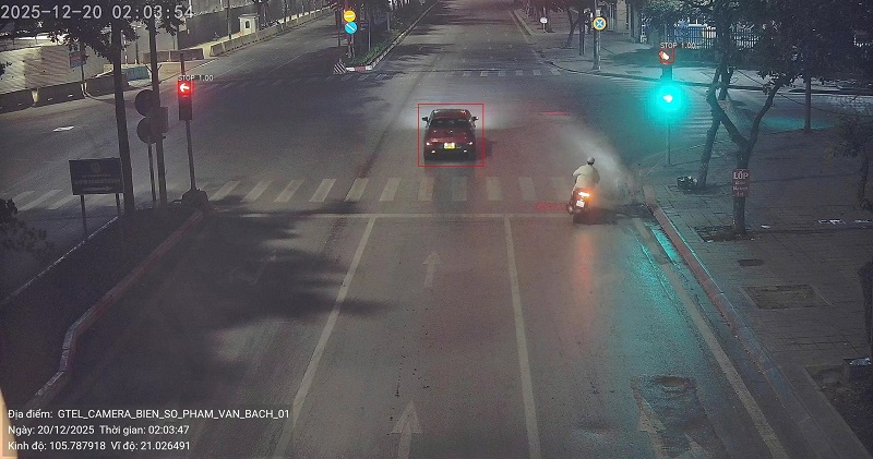 El propietario del coche es multado por un error de exceso de velocidad en Hanoi. Foto: Departamento de Policia de Trafico