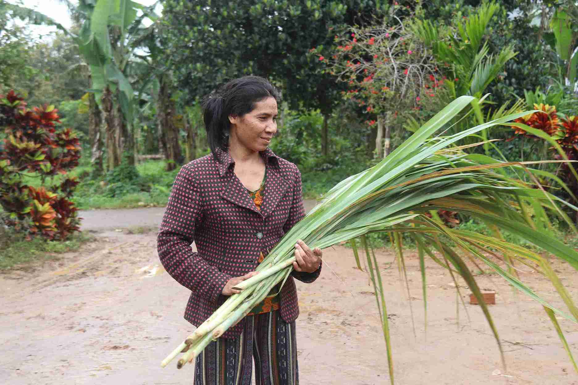 Chi H Nuh Nie rat vui khi duoc truong buon dinh huong ve hoc nghe trong tuong lai. Anh: Bao Lam