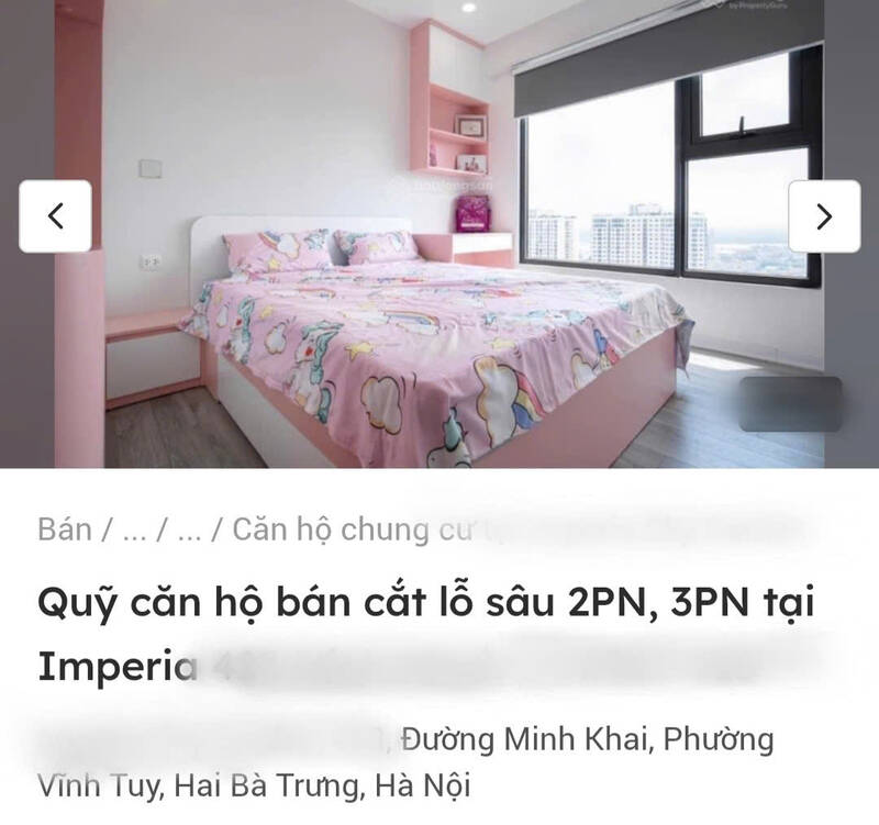 Nhieu can ho chung cu rao ban cat lo tai Ha Noi. Anh: Chup man hinh