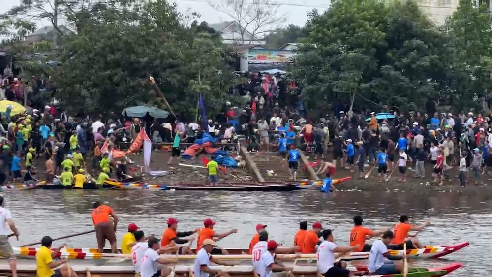 "War Elephants" at a boat race in Hue. Photo: Le Dat
