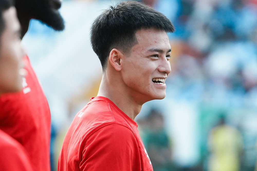 Striker Thanh Nhan in the PVF-CAND club shirt. Photo: PVF-CAND