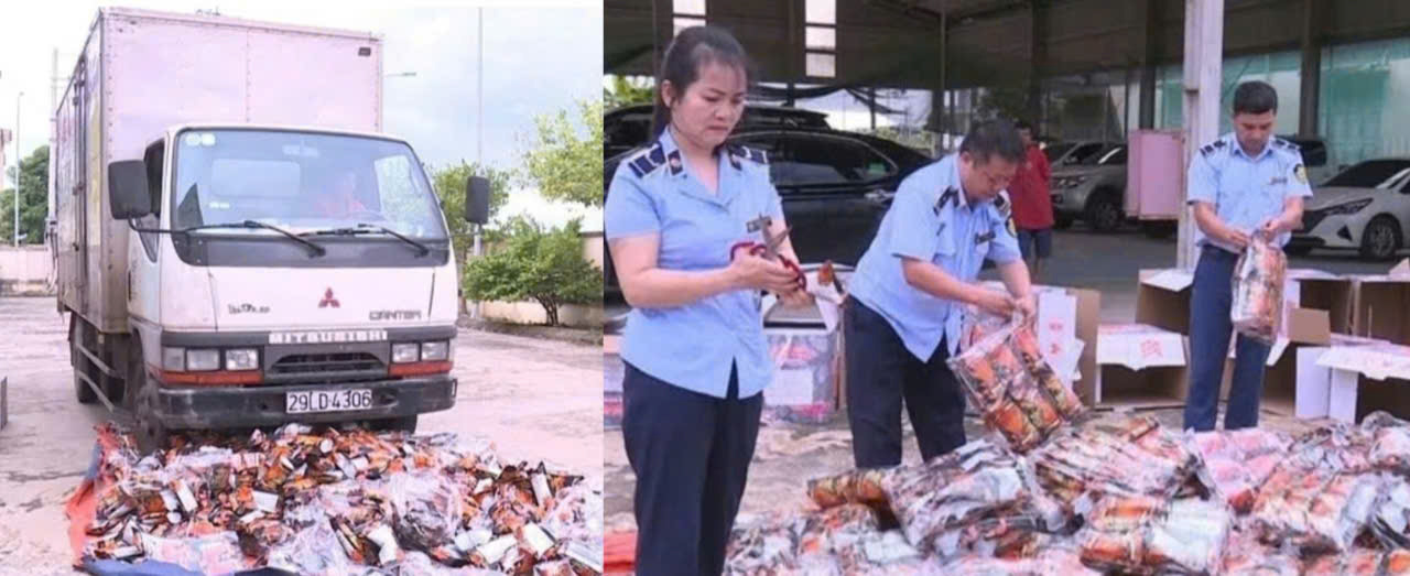 Co quan chuc nang tinh Thanh hoa tien hanh tieu huy hang nghin san pham gia mao thuong hieu “An cung ba Tuyet“.   