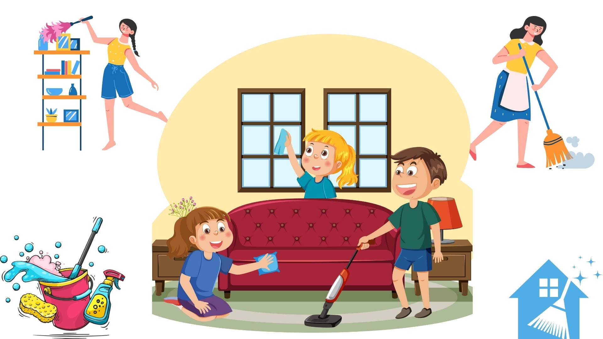 Cleaning the house helps burn calories effectively. Photo: Minh Hoang