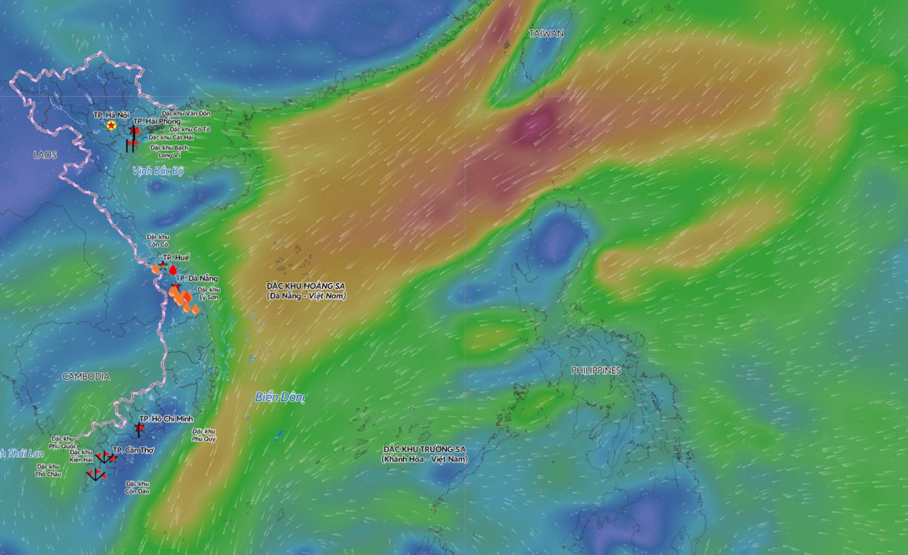 The weather in many coastal areas is unfavorable due to the northeast monsoon. Photo: Vietnam Disaster Monitoring System