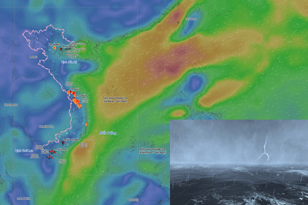 Pronostico de la zona de mal tiempo en los proximos 2 dias