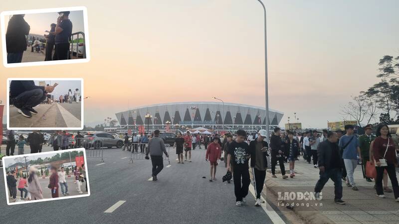 Aparece la venta de entradas en el Torneo de Futbol Tu Hung en Thai Nguyen. Foto: Grupo Pv
