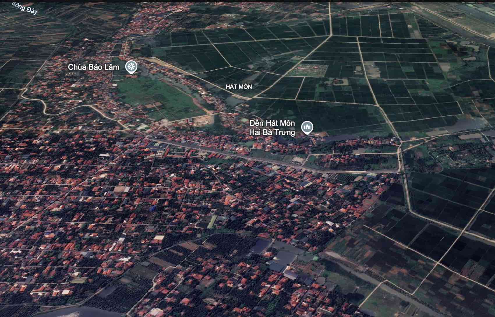 Hat Mon commune will enforce 5 cases of violations in the land sector. Photo: Google Earth