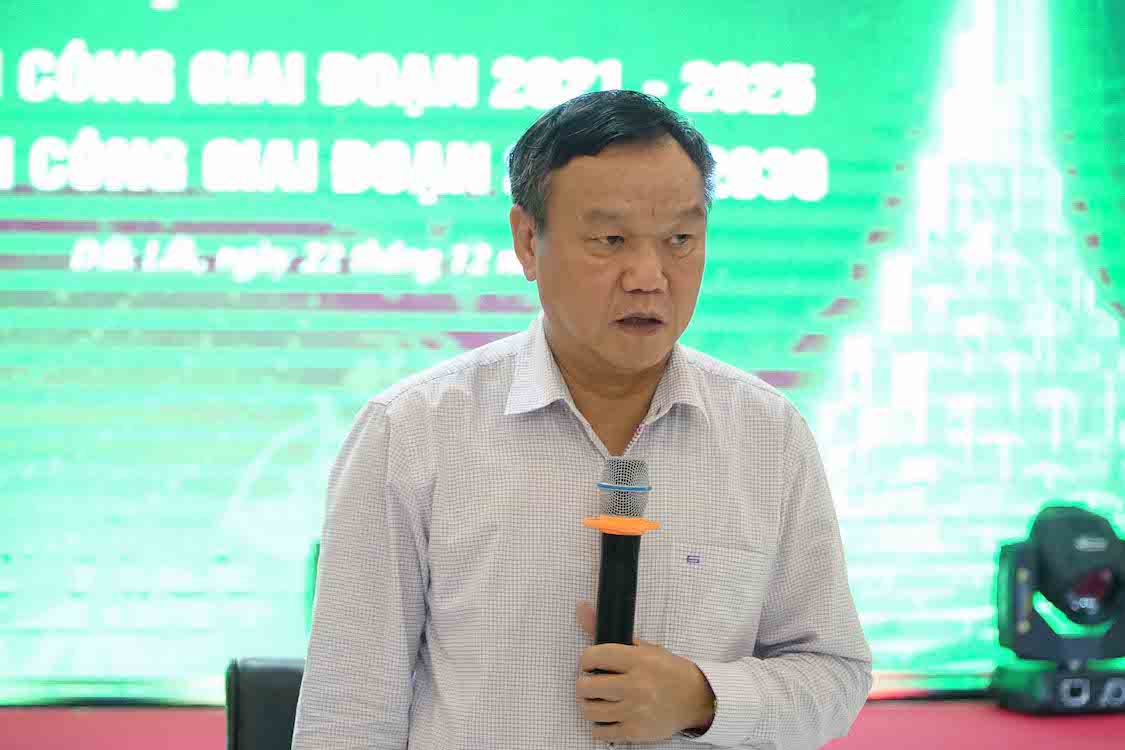 Ong Dao My, Pho Chu tich UBND tinh Dak Lak phat bieu tai hoi nghi tong ket ve ket qua thuc hiên chuong trinh khuyen cong giai doan 2021 - 2025 va ke hoach chuong trinh khuyen cong giai doan 2026 – 2030. Anh: Ngan Ha