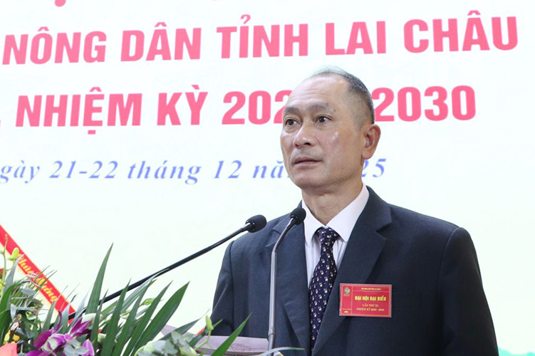 Mr. Vuong Duc Loi - Chairman of the Farmers' Association of Lai Chau province, term 2025-2030. Photo: Lai Chau Provincial People's Committee