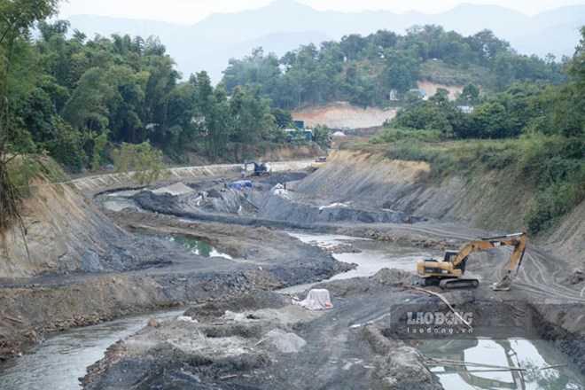 The Nam Rom River basin multi-disaster management project in Dien Bien province has a total investment of nearly 1 trillion VND. Photo: Quang Dat