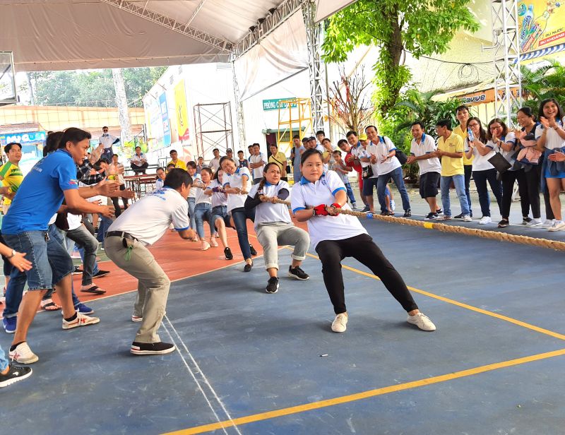 Trabajadores participan en el festival deportivo organizado por el Sindicato de la Corporacion Agricola de Saigon (Sagri). Foto: Nam Duong